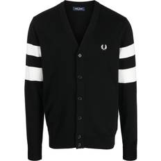 Cotton - Unisex Cardigans Fred Perry logo-embroidered button-up cardigan men Cotton/Wool Black