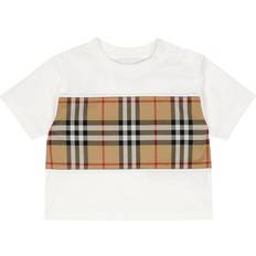 Burberry Vintage Check Panel Cotton T-shirt - White (80648101)