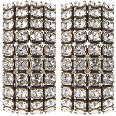 Balenciaga Glam Cuffs Earrings - Silver/Transparent