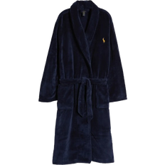 Polo Ralph Lauren Microfiber Plush Shawl Collar Robe - Cruise Navy