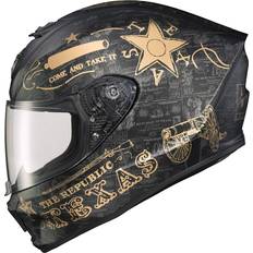 Scorpion Full Face Helmets Motorcycle Helmets Scorpion EXO EXO-R420 Lone Star Helmet Black/Gold 2X-Large