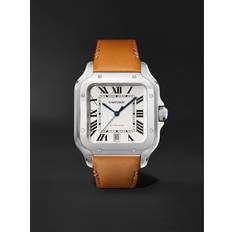 Cartier Armbåndsur Cartier Santos 39.8mm Interchangeable and Leather Watch, Ref. No. CRWSSA0018 Men Silver