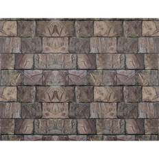 Digital Prints Wallpapers Dundee Deco Dundee Deco Bricks Brown, Mauve Vinyl Strippable Roll Covers 26.6 sq. ft. Brown/ Mauve