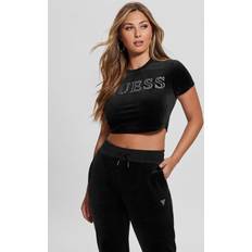 Samt Oberteile Guess T-Shirt V3BI01 KBXI2 Schwarz Boxy Fit