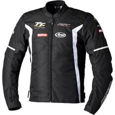 Motorcycle Jackets Rst IOM TT Team Evo Ce Mens Textile Jacket Black White Black