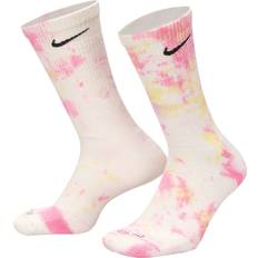 Nike Colorsplash Dye Pack Crew Socks, Men's, Medium, Orange/Lilac/Pink/Grn/Blu