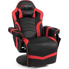 Massage & Relaxation Products Costway Ergonomic High Back Massage Gaming Chair with Pillow-Red