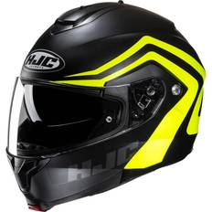 HJC Motorcycle Helmets HJC C91N Nepos Klapphelm, schwarz-gelb, Größe