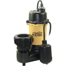 Water Pumps K2 Pumps 3/4-HP 115-Volt Cast Iron Sewage Sump Pump SWF07501TPK