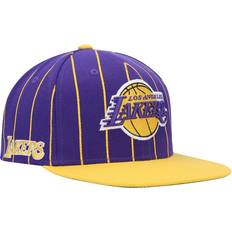 Mitchell & Ness Los Angeles Lakers Hardwood Classics Pinstripe Snapback Hat