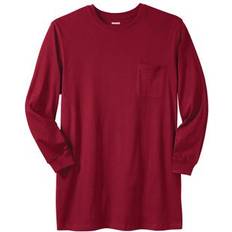 Kingsize Men's Big & Tall Waffle-Knit Thermal Crewneck Tee Long