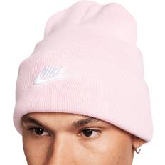 Nike White Beanies Nike Adults' Peak Beanie Hat Med Soft Pink/White Men's Athletic Hats at Academy Sports