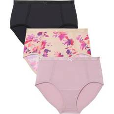 Panties Catherines Plus Women's Microfiber Panty 3-Pack in Watercolor Floral Pack Size 14