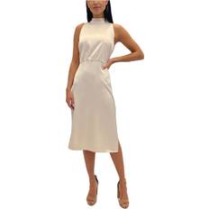 Beige - Men Dresses Sam Edelman Womens High Neck Calf Midi Dress