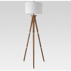 Floor Lamps & Ground Lighting Threshold Oak Wood Tripod Dark Floor Lamp