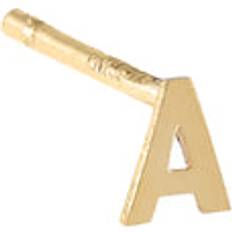 Adina Eden Tiny Letter Stud Earring - Gold