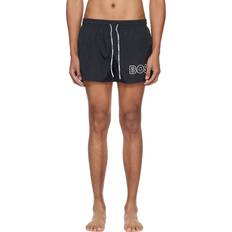 Hugo Boss M - Men Swimwear Hugo Boss Black Outline Swim Shorts