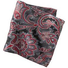 Gray - Men Handkerchiefs KS Signature Men's Big & Tall Pocket Square by in Slate Grey Paisley Necktie