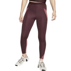 Nike Red Tights Nike Women's Pro High-Rise RTW Tights, Medium, Burgundy