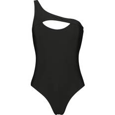 Polyester - S Badedrakter Black Premium by EMP Badedrakt Asymmetric Swimsuit til Damer svart