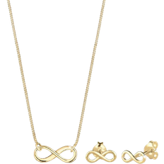 Elli Infinity Chain Jewelry Set - Gold