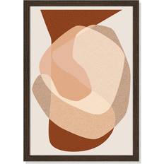 Joss & Main Jayla Walnut Wood Grain Framed Art 17x23"