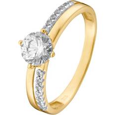 Damen - Gold Ringe FAVS Ring - Gold/Transparent