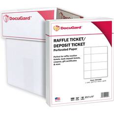 Office Supplies DocuGard Perforated Paper for Deposit Tickets, Raffle Tickets, More, Tear-Away