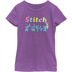 Lilo & Stitch Girl's Ice Cream Scoops T-shirt - Purple Berry