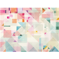 Pastel Colored Triangles Multicolour Wanddeko 80x60cm