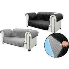 Sofaüberzüge Starlyf 2 Sitzer Sofaschoner, wasserabweisend Sofaüberzug Schwarz