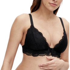 Umstands- & Stillkleidung Mamalicious Lace Maternity Nursing Bra Black