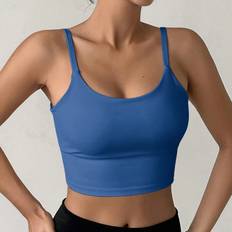 Shein Blue - Women Underwear Shein Solid Color Backless Sports Bra