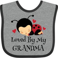 Inktastic Loved by Grandma Ladybug Baby Bib