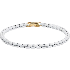 David Yurman Bel Aire Chain Bracelet - Gold/White