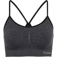 Hummel CI Seamless Scrunch Sports Bra - Black Melange