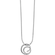 Ice Carat Pendant Necklace - Silver/Transparent