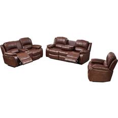 Leather power recliner sofa Betsy Furniture Loveseat Brown Sofa 3 6 Seater