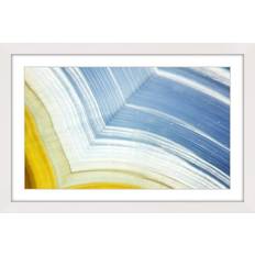 Marmont Hill Color Crease White/Blue Framed Art 30x20"