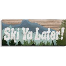 Stupell Industries Ski Ya Later Multi-Color Wall Decor 24x10"