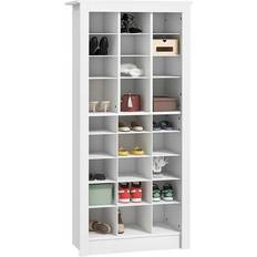 Hallway Furniture & Accessories Homcom 58" Tall Cabinet for Narrow Shoe Rack