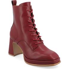 Red - Women Ankle Boots Journee Collection Kalindi Bootie Women's Red Boots Platform