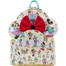 Disney loungefly backpacks Loungefly Mickey & Friends Classic All Over Print Iridescent Mini Backpack - White
