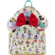 Loungefly Mickey & Friends Classic All Over Print Iridescent Mini Backpack - White