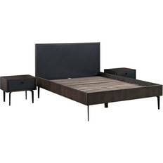 Built-in Storages Bed Packages Armen Living SETCRBDQN3A Cross Dark