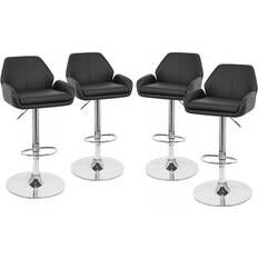 Modern Home Tesla Black Bar Stool 34.5" 4