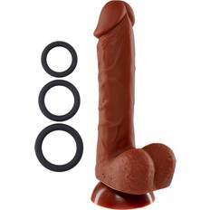 Cloud 9 Novelties Pro Sensual Premium Silicone Dong with 3 Cockrings 8"