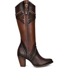 Brown - Women High Boots Cuadra Tall Boot - Chocolate