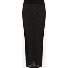 Skjørt Dolce & Gabbana Mesh-stitch pencil skirt black