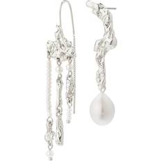Pilgrim Moon Earrings - Silver/Transparent/Pearls